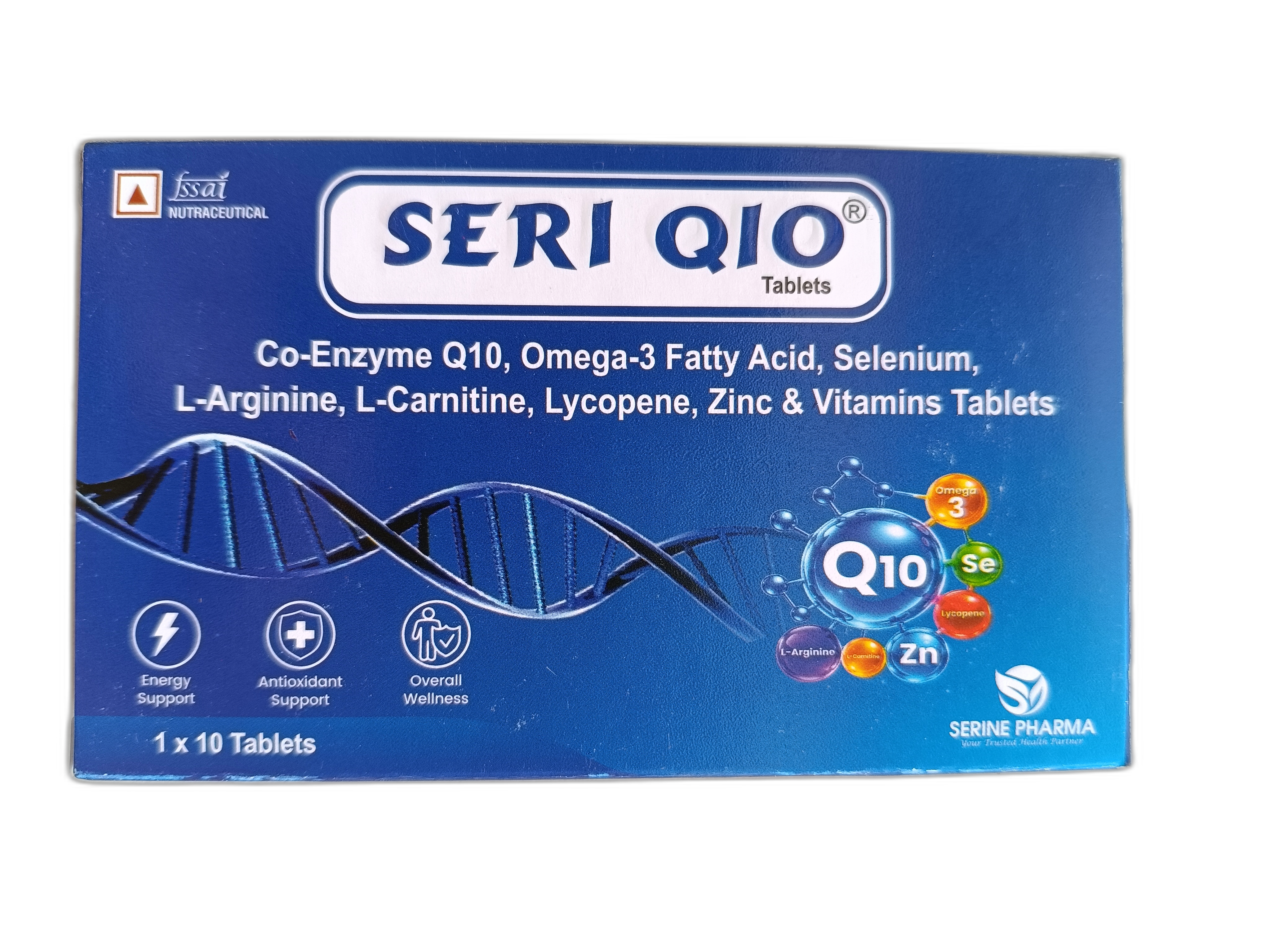 SERI Q10™ — Outer carton — front panel