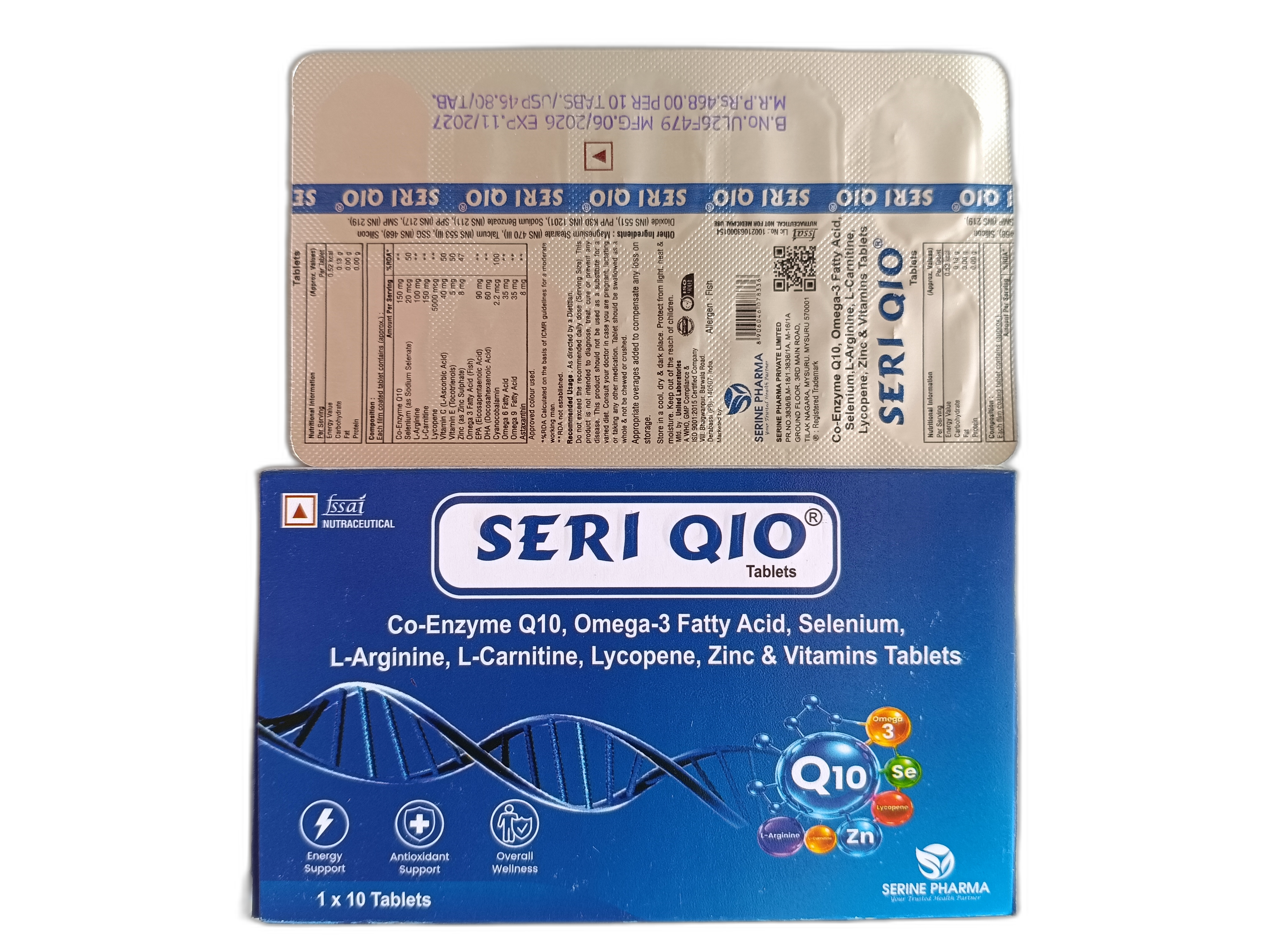 SERI Q10™ — Blister strip — detail view