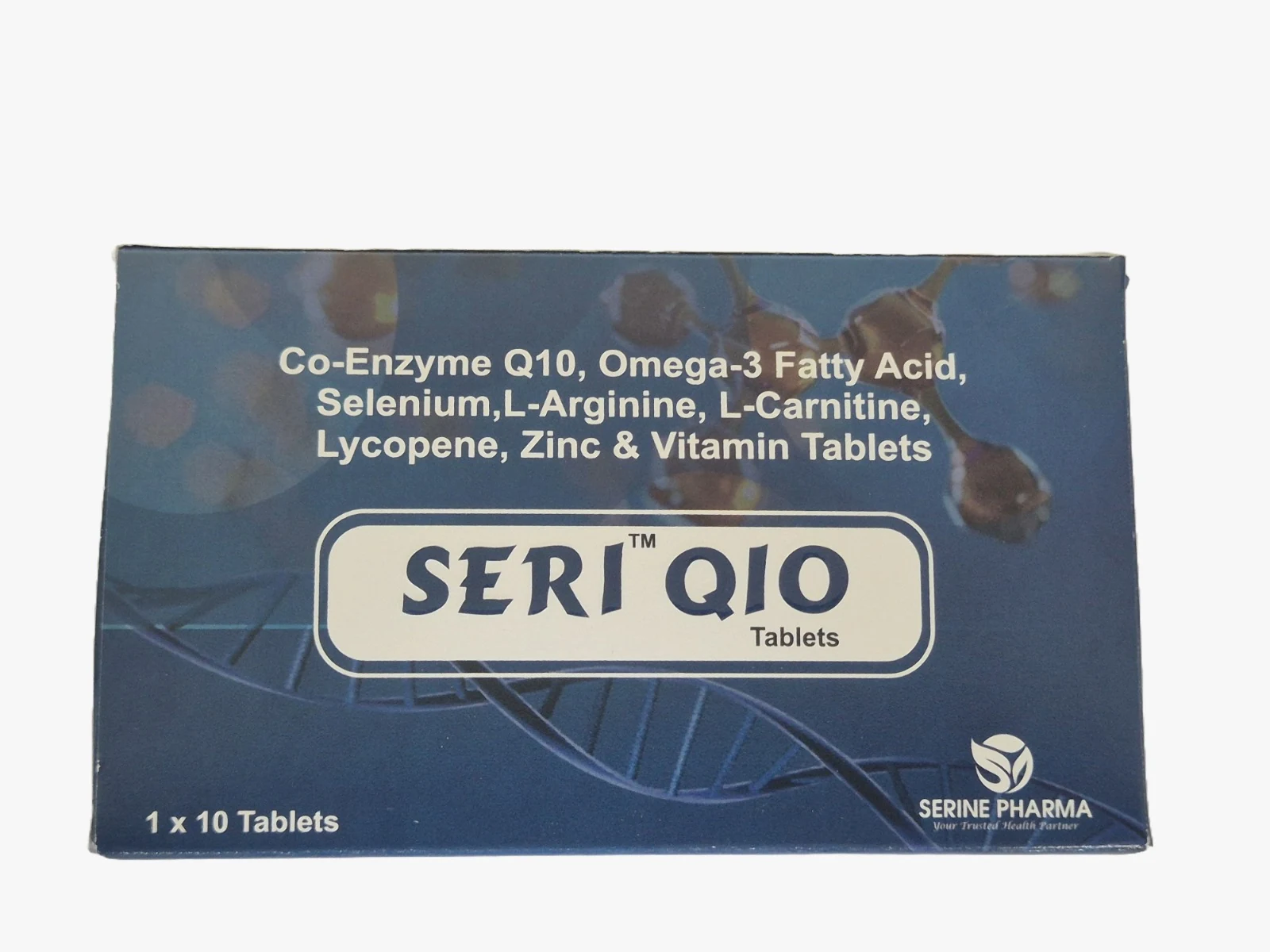 SERI Q10 — Front of carton