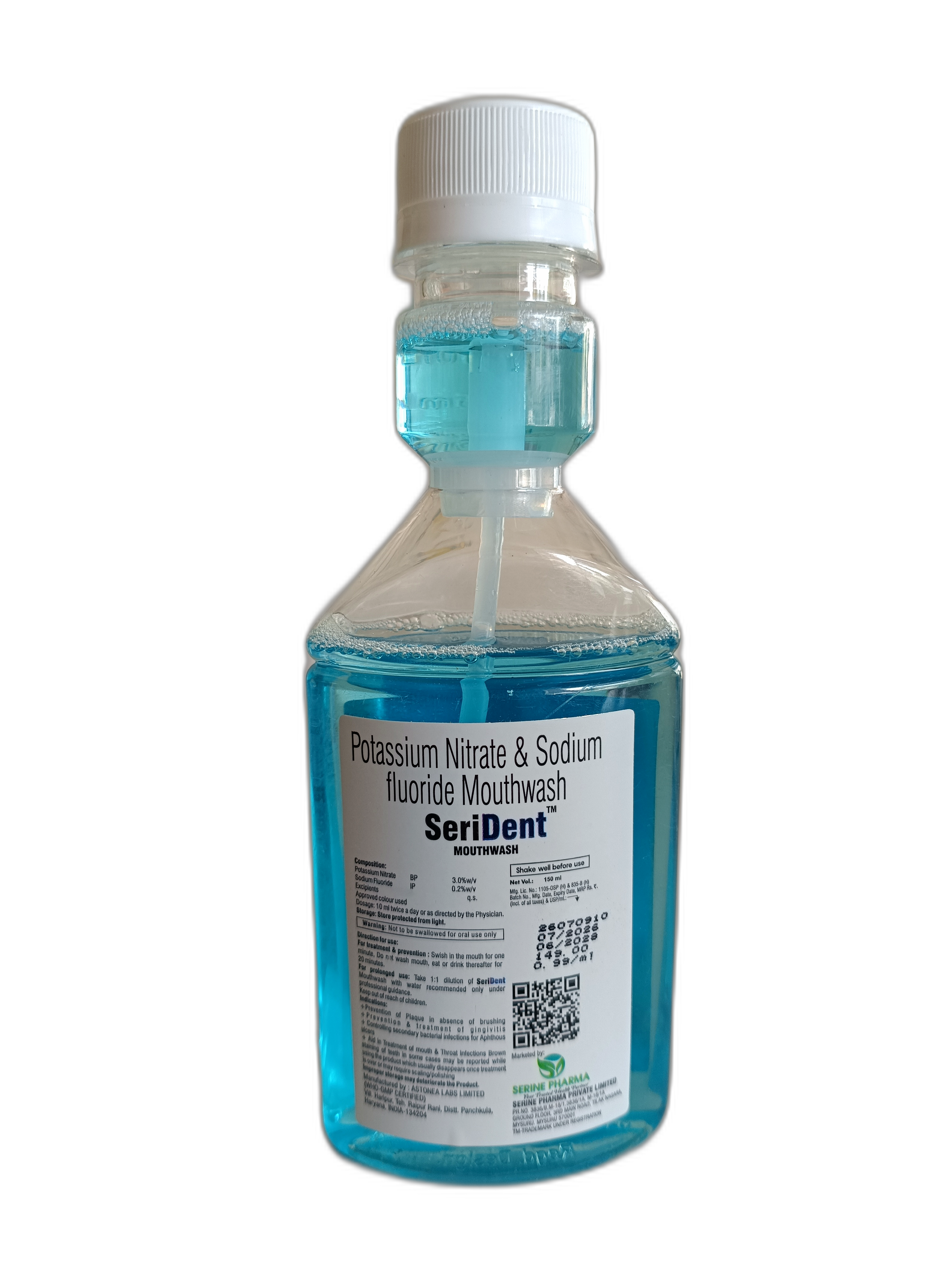 SeriDent™ Mouthwash — Outer carton — rear panel
